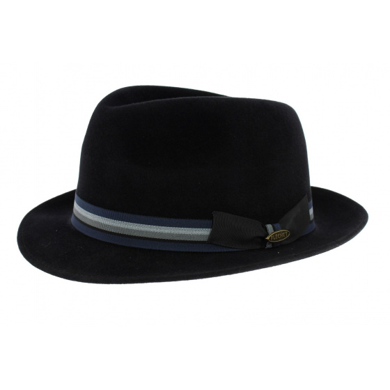 Black Fur Felt Trilby Hat - Flechet