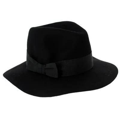 Chapeau feutre noir - Chapeau noir Mericap par Crambes. Reference : 5034 | Chapellerie Traclet