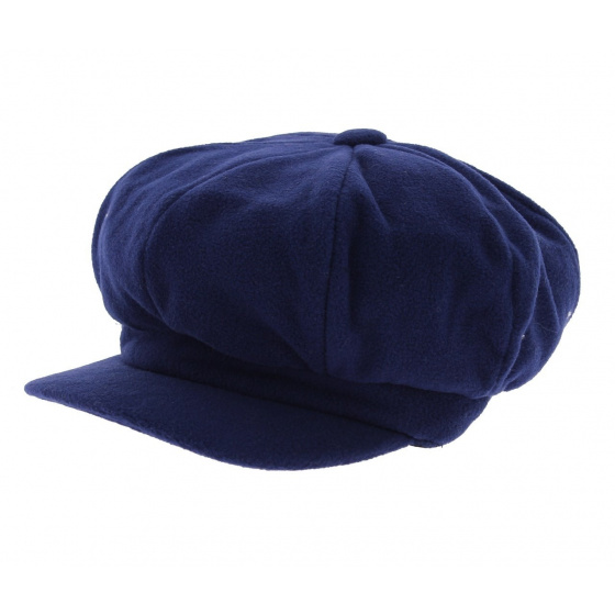 Navy Blue Fleece Newsboy Cap