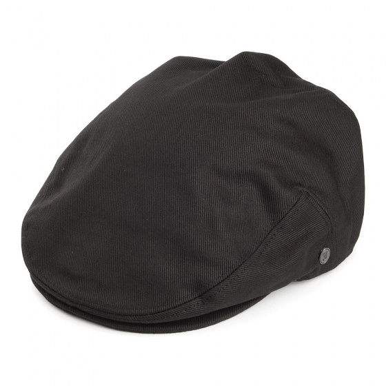 Black cotton Flat Cap by Jaxon Black cotton Flat Cap by Jaxon
