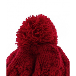 Bonnet Acrylique et doublure polaire saki rouge - Capcho