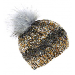Bonnet pompon - Caramello