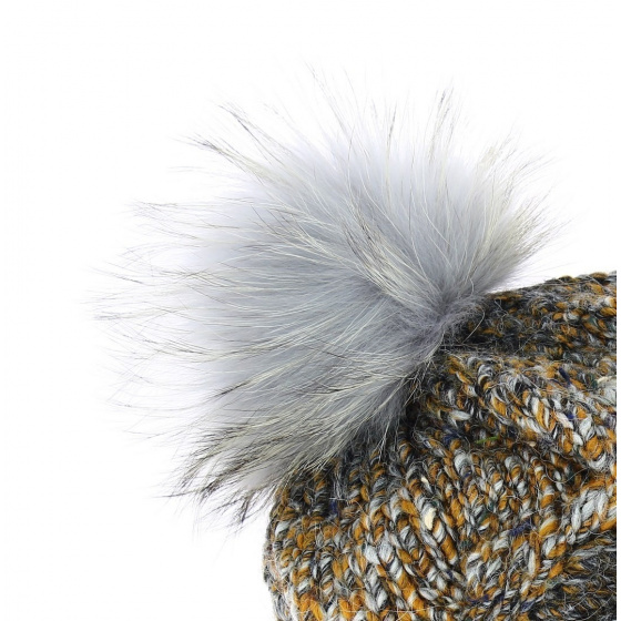 Pom pom beanie - Caramello
