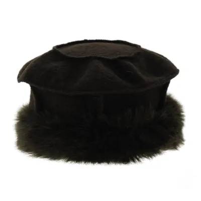 Abondance Brown Toque - boiled wool toque Reference: 5039 | Traclet Hat Shop