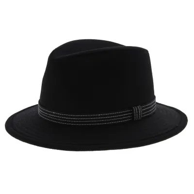 Chapeau Traveller Skylar cachemire Noir