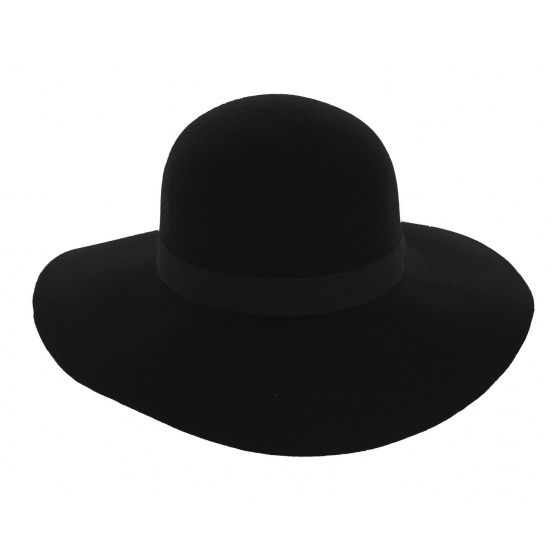 Traclet Wool Wide Brim Hat - Black Lorelei