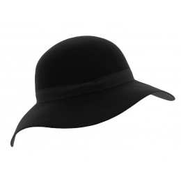 Traclet Wool Wide Brim Hat - Black Lorelei
