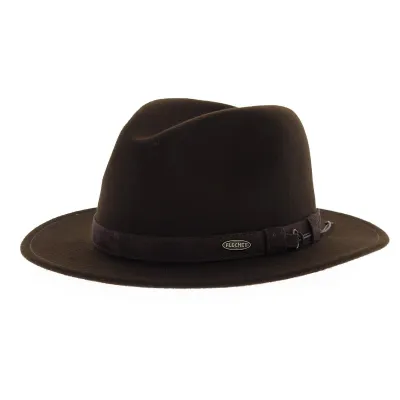 brown felt hat - ajoshua made in Italy Reference: 5976 | Traclet Hat Shop