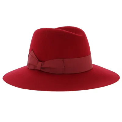 Hemera Felt Wide Brim Hat - Red - Traclet Shop Reference: 5995 | Traclet Hatmakers