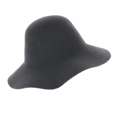 Gray Wool Felt Garbo Wide-Brimmed Hat - No Hats Reference: 5998 | Traclet Hat Shop