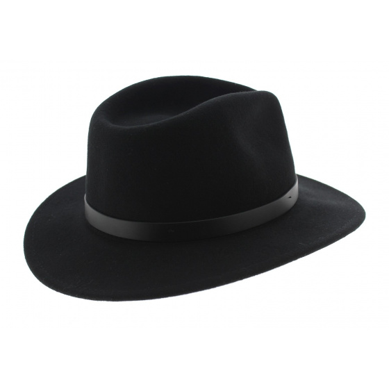 Chapeau Fedora Messer Feutre Laine Noir - Brixton
