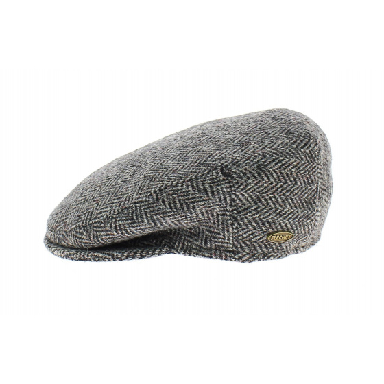 Grey Harris Tweed Cap - Flechet
