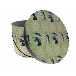 Vintage Paris New York Hat Box - Traclet