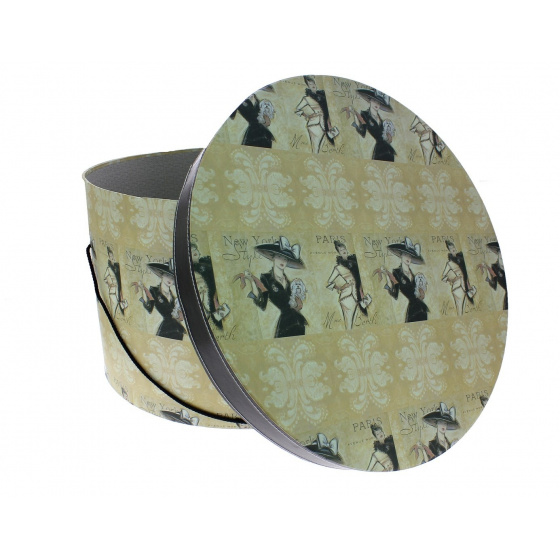Vintage Paris New York Hat Box - Traclet