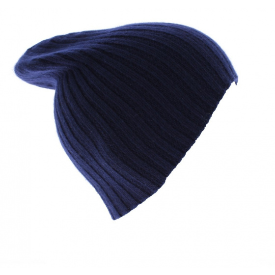French Navy Cashmere Beanie - TRACLET
