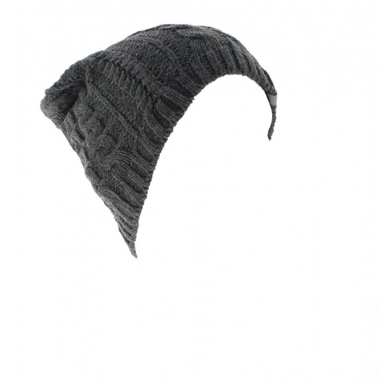 Long Medlev Grey Beanie - Atlantis