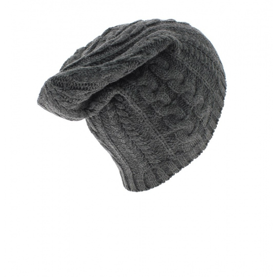 Long Medlev Grey Beanie - Atlantis