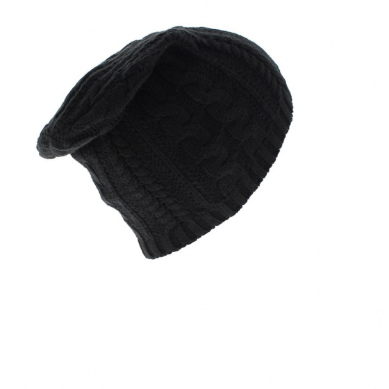 Black Medlev Long Beanie - Atlantis