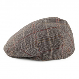 Casquette Plate laine Somerset brun - Jaxon