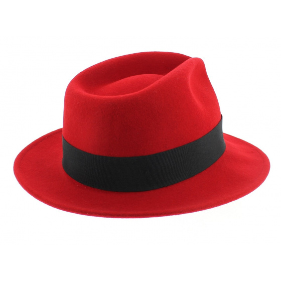Chapeau Fedora Rouge Pachuco - Jaxon Chapeau Fedora Rouge Pachuco - Jaxon