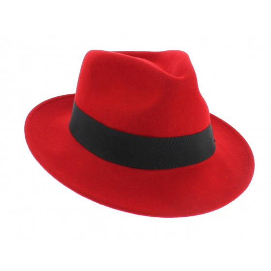 Red Pachuco Fedora Hat - Jaxon Red Pachuco Fedora Hat - Jaxon