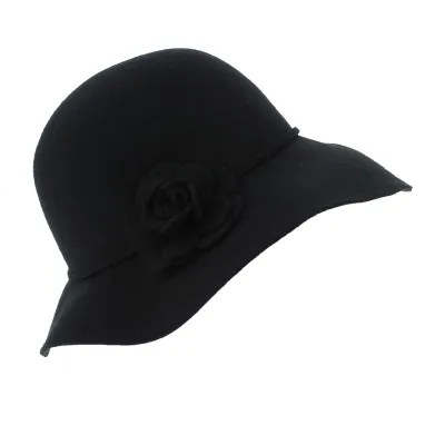 Capeline Feutre laine Noir - Traclet Reference : 6144 | Chapellerie Traclet