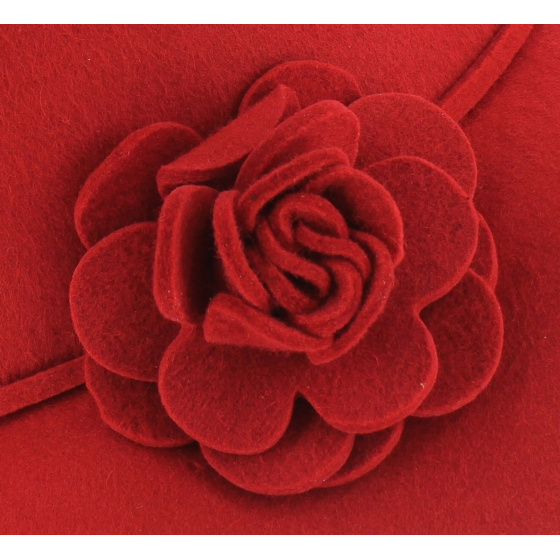 Capeline Feutre laine Rouge - Traclet