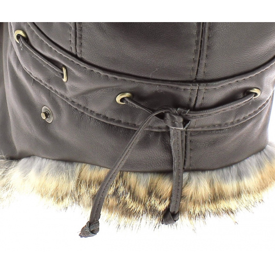 Chapka Ingo lapin Cuir - Gena