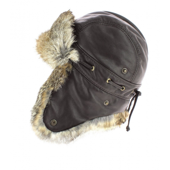Ingo Rabbit Leather Ushanka Hat - Gena
