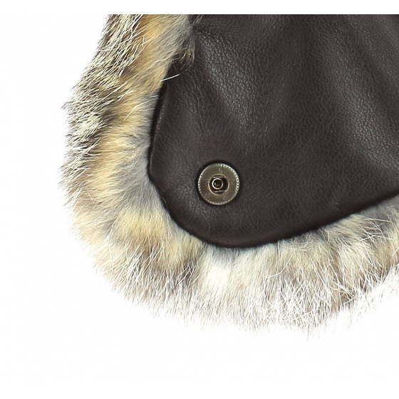 Ingo Rabbit Leather Ushanka Hat - Gena Ingo Rabbit Leather Ushanka Hat - Gena