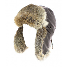 Ingo Rabbit Leather Ushanka Hat - Gena