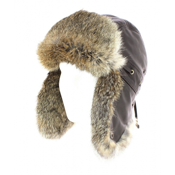 Ingo Rabbit Leather Ushanka Hat - Gena Ingo Rabbit Leather Ushanka Hat - Gena
