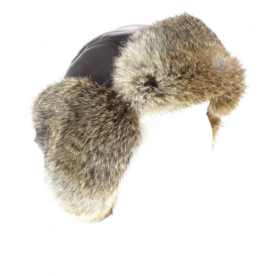 Ingo Rabbit Leather Ushanka Hat - Gena Ingo Rabbit Leather Ushanka Hat - Gena