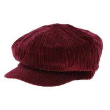 Burgundy Velvet Newsboy Cap - Traclet Reference: 6196 | Traclet Hat Shop