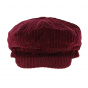 Burgundy Velvet Newsboy Cap - Traclet