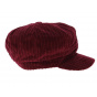 Burgundy Velvet Newsboy Cap - Traclet