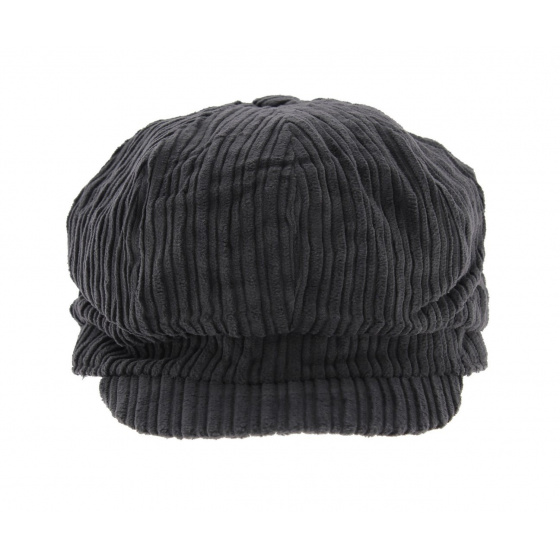 Grey Velvet Newsboy Cap - Traclet