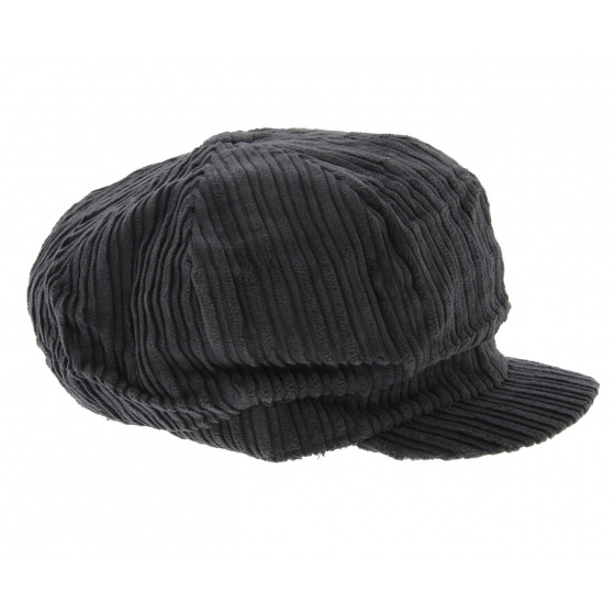 Grey Velvet Newsboy Cap - Traclet