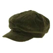 Khaki Velvet Newsboy Cap - Traclet Reference: 6198 | Traclet Hat Shop
