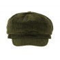 Velvet newsboy cap - Khaki