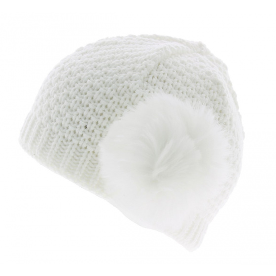 Le Drapo Beanie - White Pompom