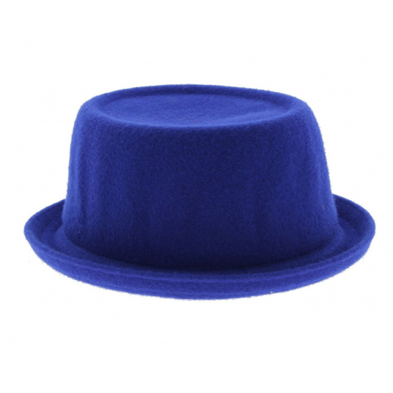PorkPie Wool Mowbray Blue Hat - Kangol