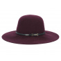 Joan Cranberry Wide-Brimmed Hat - Betmar