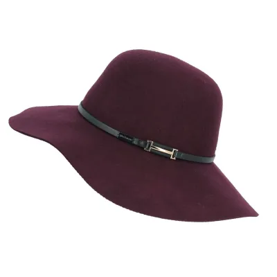 Joan Wide-Brimmed Hat - Cranberry - Traclet Boutique Reference: 6251 | Traclet Hatmakers