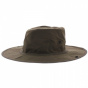 Hat with chinstrap - brown oiled bob
