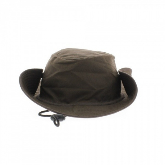 Hat With Chin Strap - PUKKA Special Brown Oiled Bucket Hat Hat With Chin Strap - PUKKA Special Brown Oiled Bucket Hat