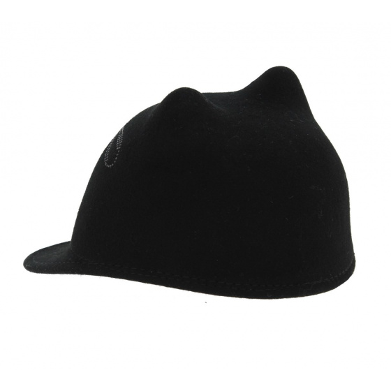 Casquette Chat - Noir