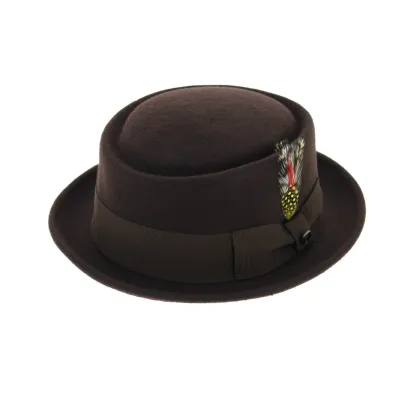 Brown Walworth pork pie hat - Jaxon Reference: 6338 | Traclet Hat Shop