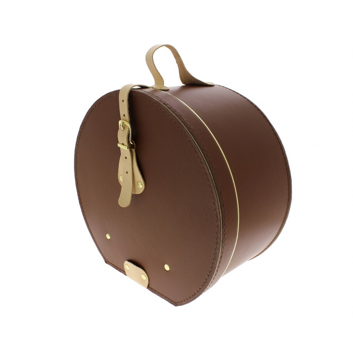 Brown leather hat box - Traclet. michael kors pink belt bag. 