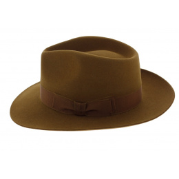Chapeau Fédora Feutre poil de lapin Marron - Traclet